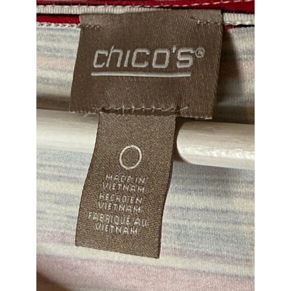 Chico’s Striped Tank Asymmetrical Dress Size 0 Small Stretch Casual - Picture 6 of 12